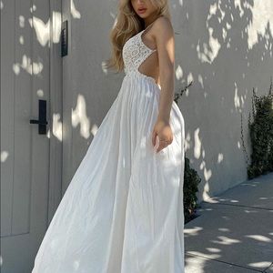 White Ancient Rome Dress - Fashion Nova